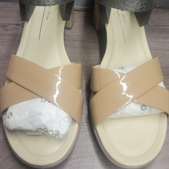 Ecco Tan Leather Sandal 2.25” Block Heel Ankle Strap 41 US 10-10.5 New w/ box - Picture 2 of 11
